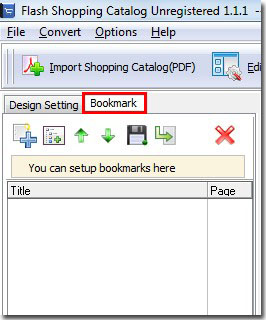 Bookmark tab