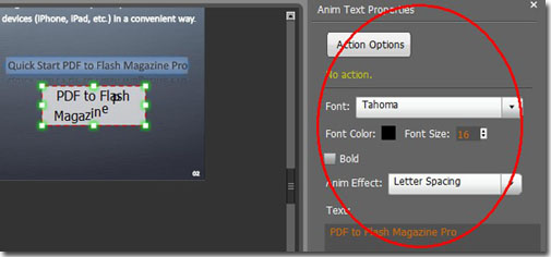 Complete text properties