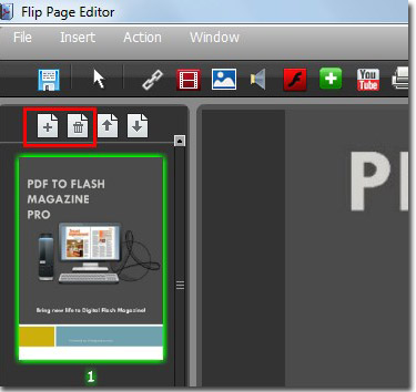 insert or delete flipping pages