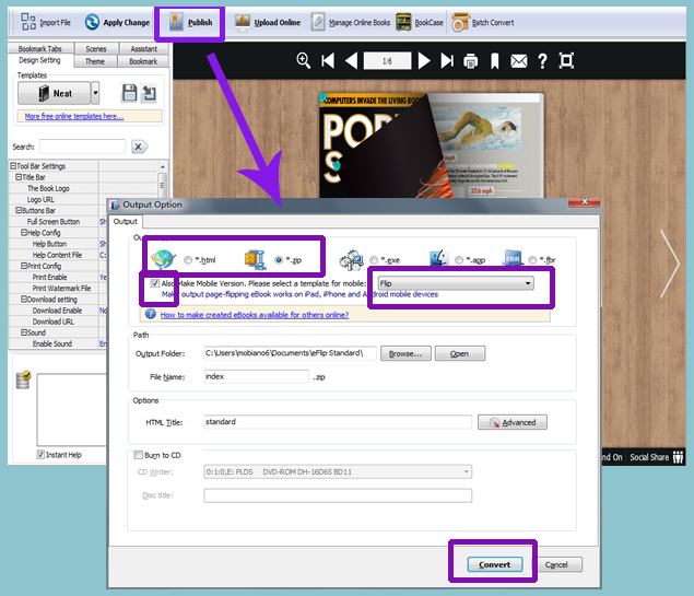 How to Convert Flash Books for Mobile from Flipping Software