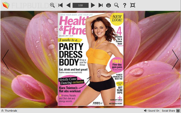Flash Magazine Themes for Close_up Flower Style software